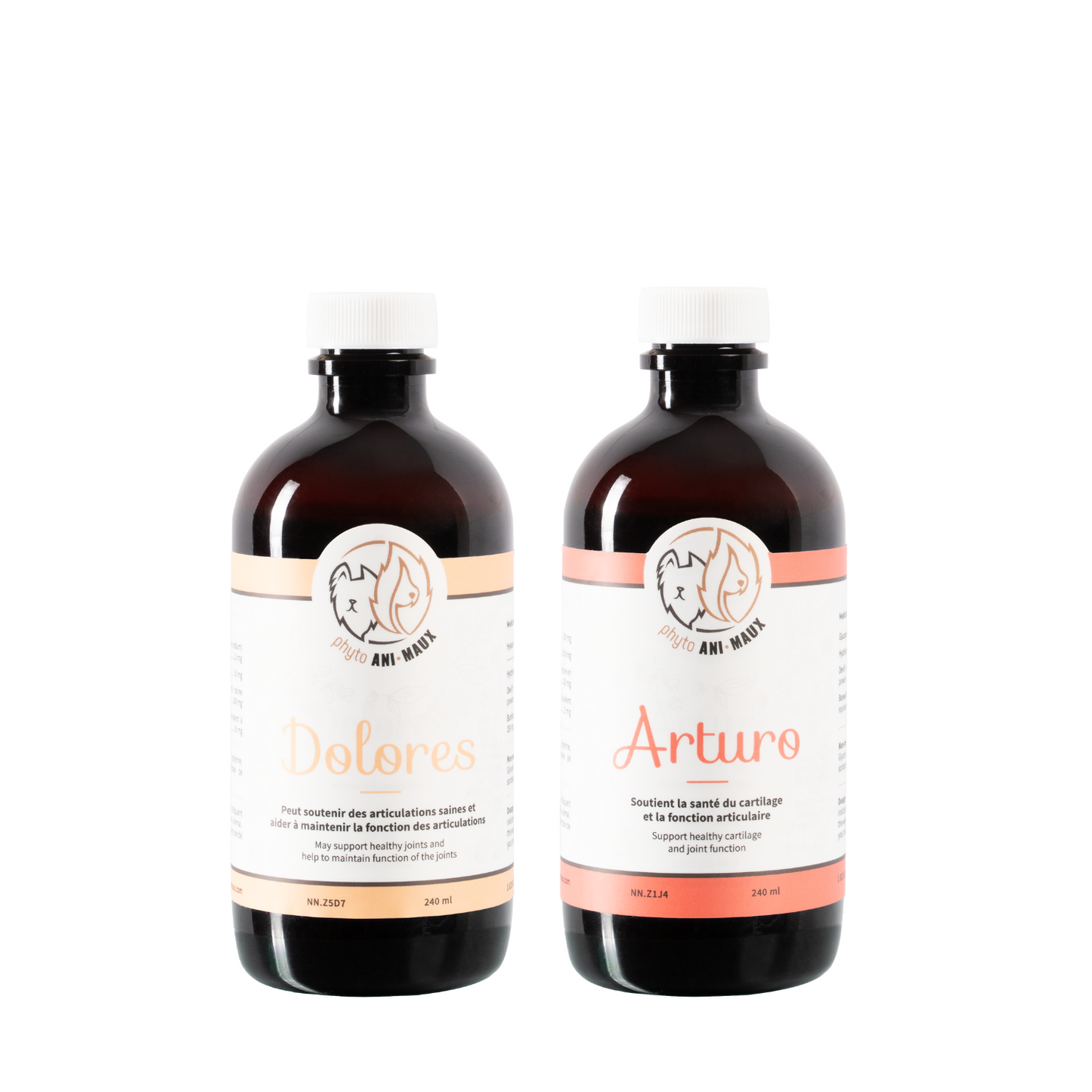 COMBO DOULEURS ET BLESSURES pour chiens et chats : DOLORES, ARTURO