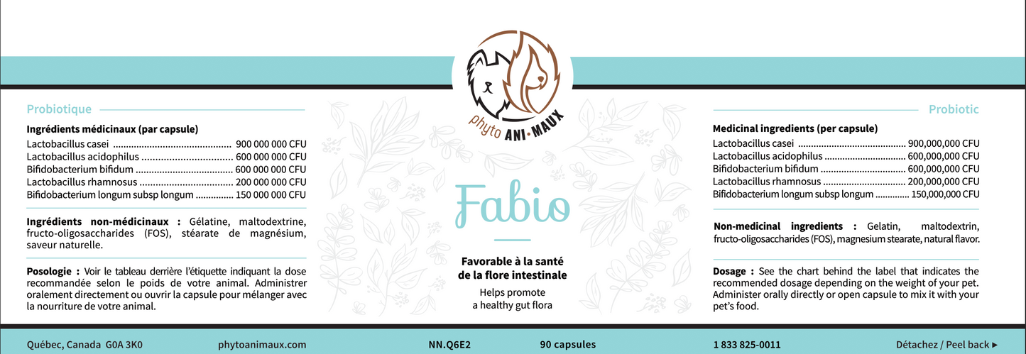 Complément probiotique Phyto Ani-Maux pour la digestion animale