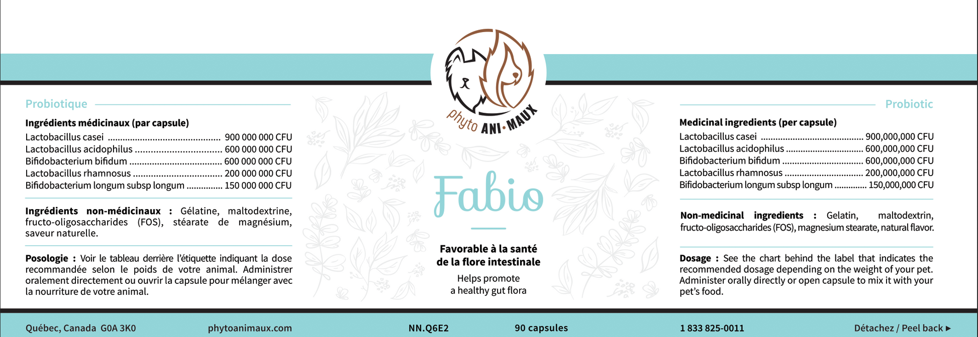 Complément probiotique Phyto Ani-Maux pour la digestion animale